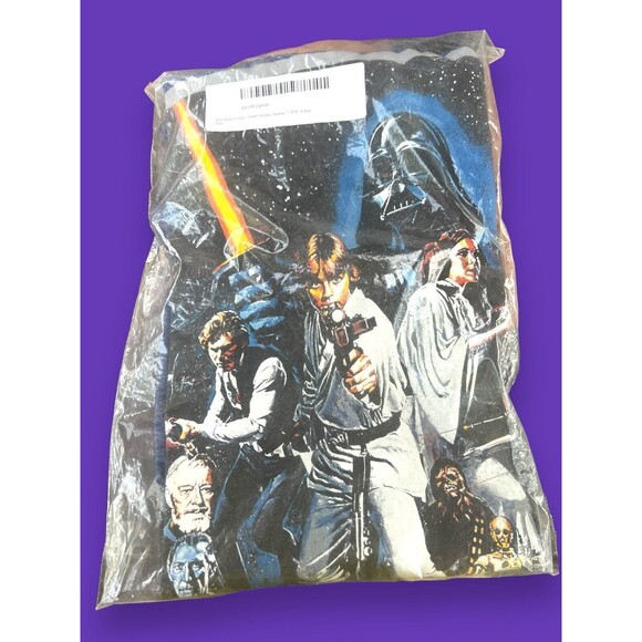 Star Wars Vintage Image Movie Poster Hockey Graphic T-Shirt Unisex New Large NWT - Picture 2 of 2